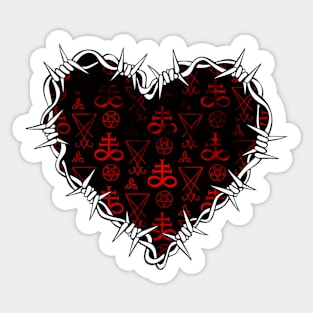 I heart Satan Sticker